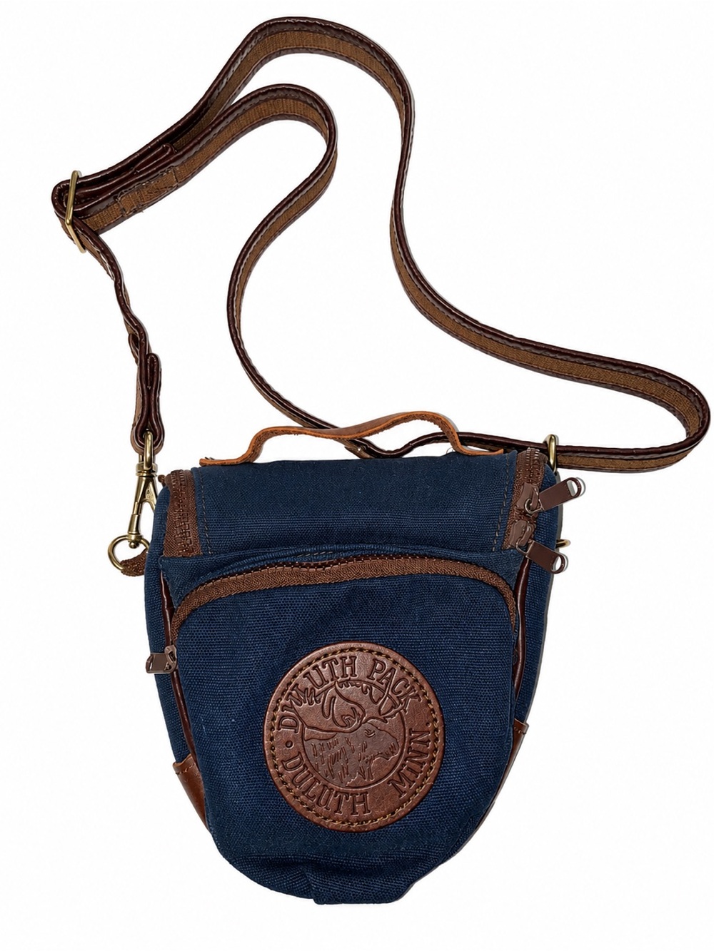 Rare Duluth Pack Made in USA Canvas Leather Utility Crossbody Bag Discontinued
